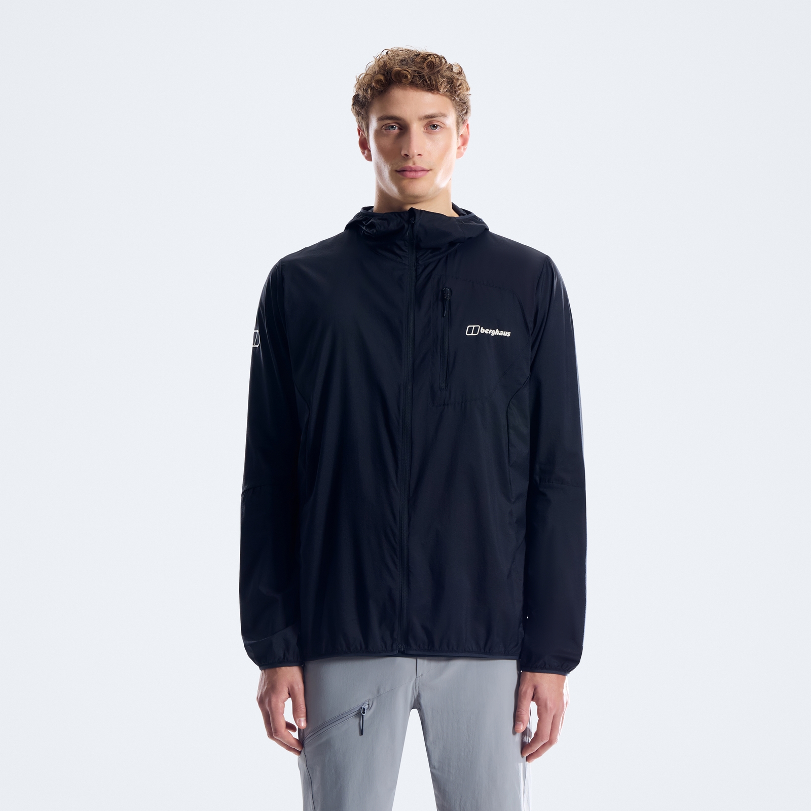 Image of Men's Pendower Wind Jacket - Black