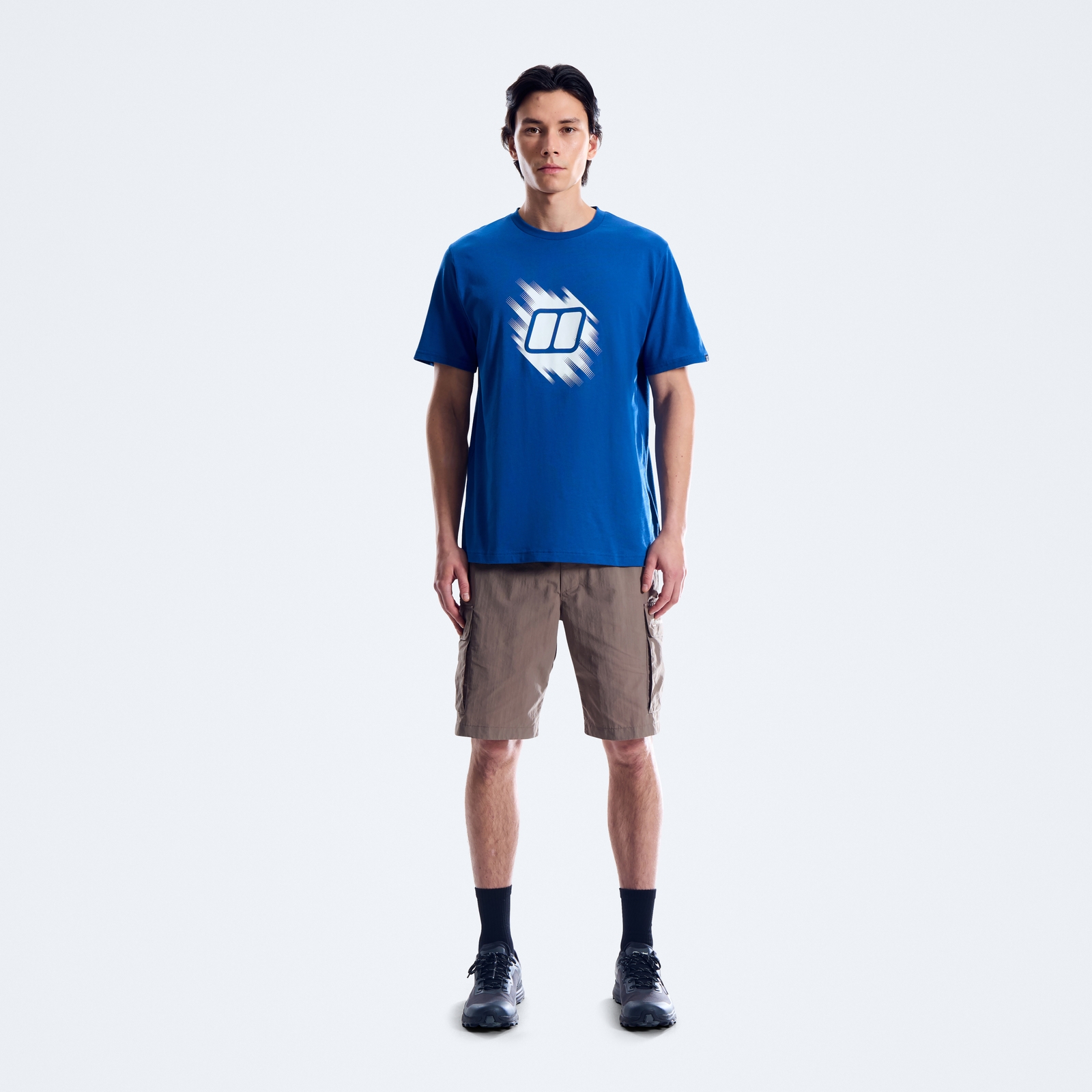 Image of Men's Sketched Blocks Essential Tee - Blue