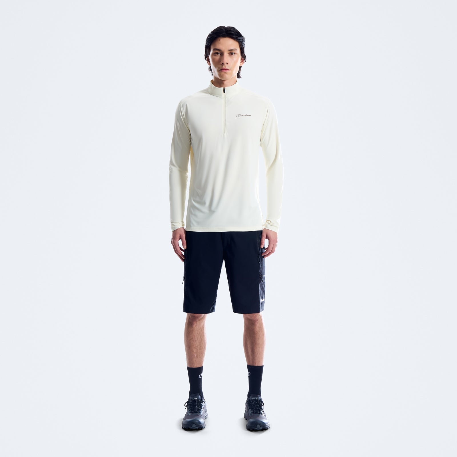 Men's 24/7 Half Zip Long Sleeve Tech Tee - Grey