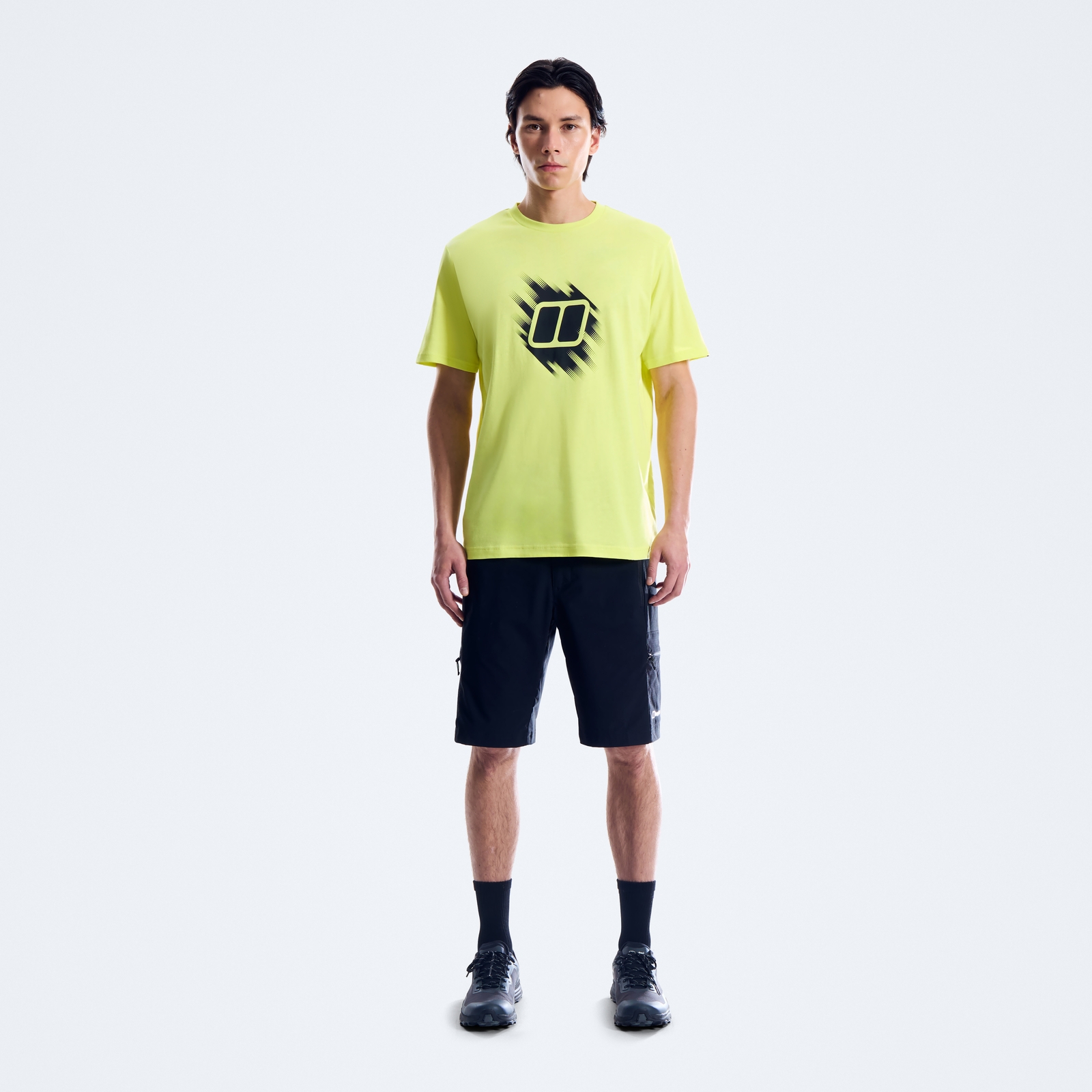 Men's Sketched Blocks Essential Tee - Green