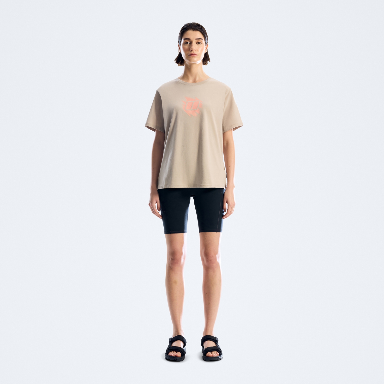 Image of Women's Sketched Blocks Essential Tee - Grey