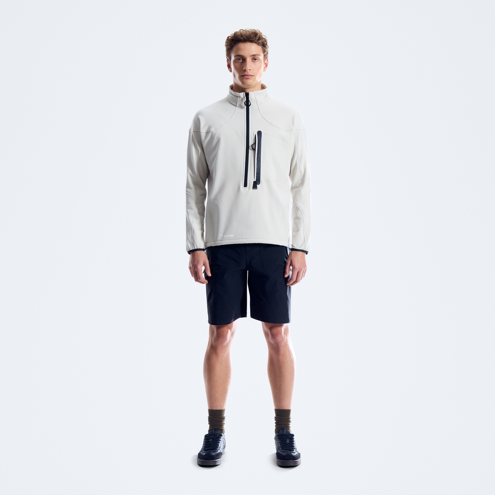 Men's Big Wall Half Zip - Grey