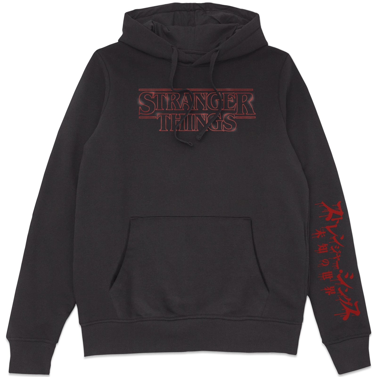 Stranger Things Logo Hoodie - Black - M