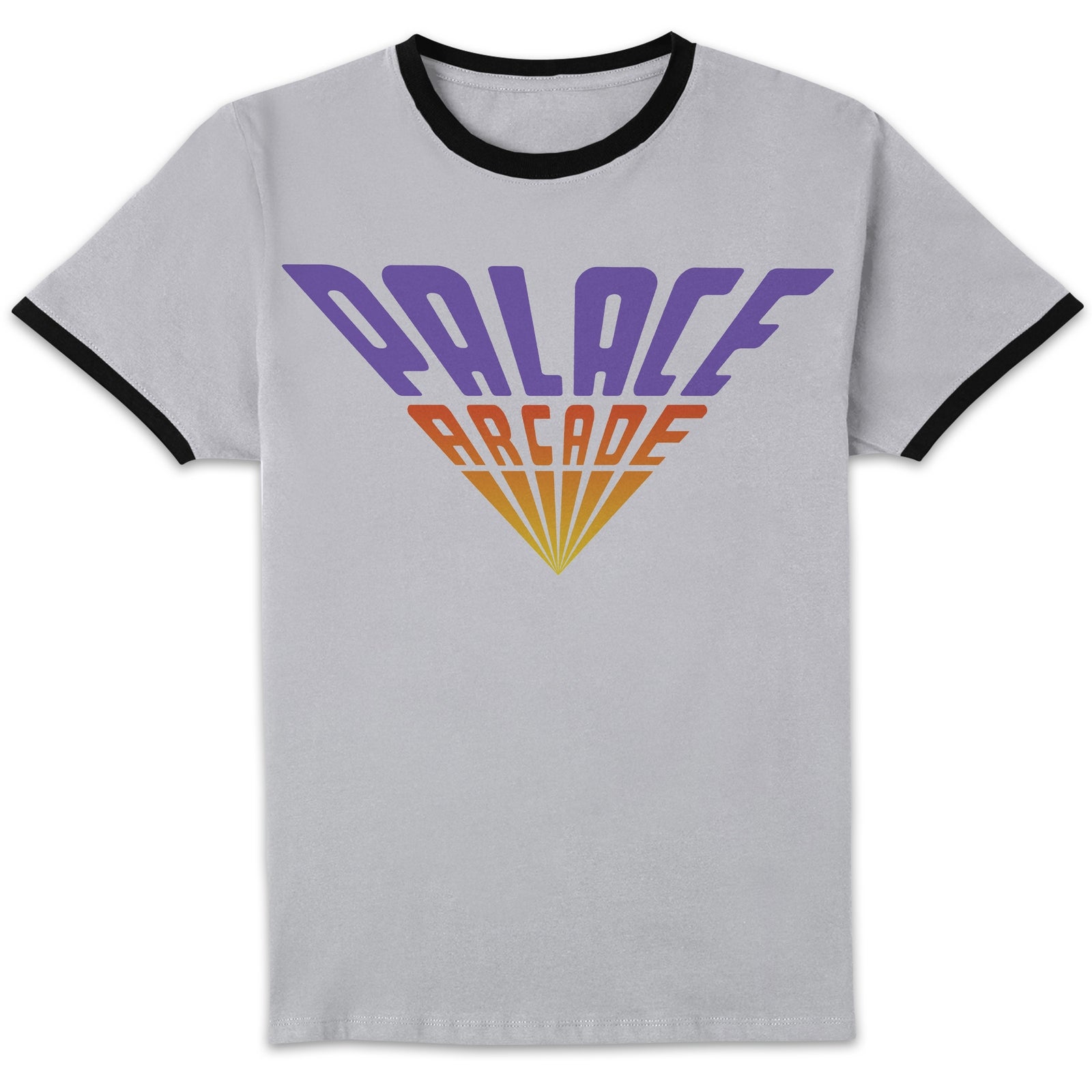 Stranger Things Palace Arcade Unisex Ringer T-Shirt - White/Black - S
