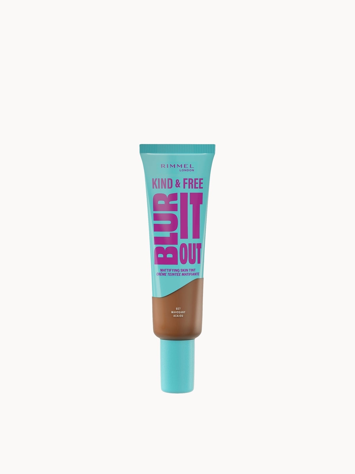 Rimmel London Kind & Free BLUR IT OUT Mattifying Skin Tint 30ml (Various Shades) - 607 Mahogany
