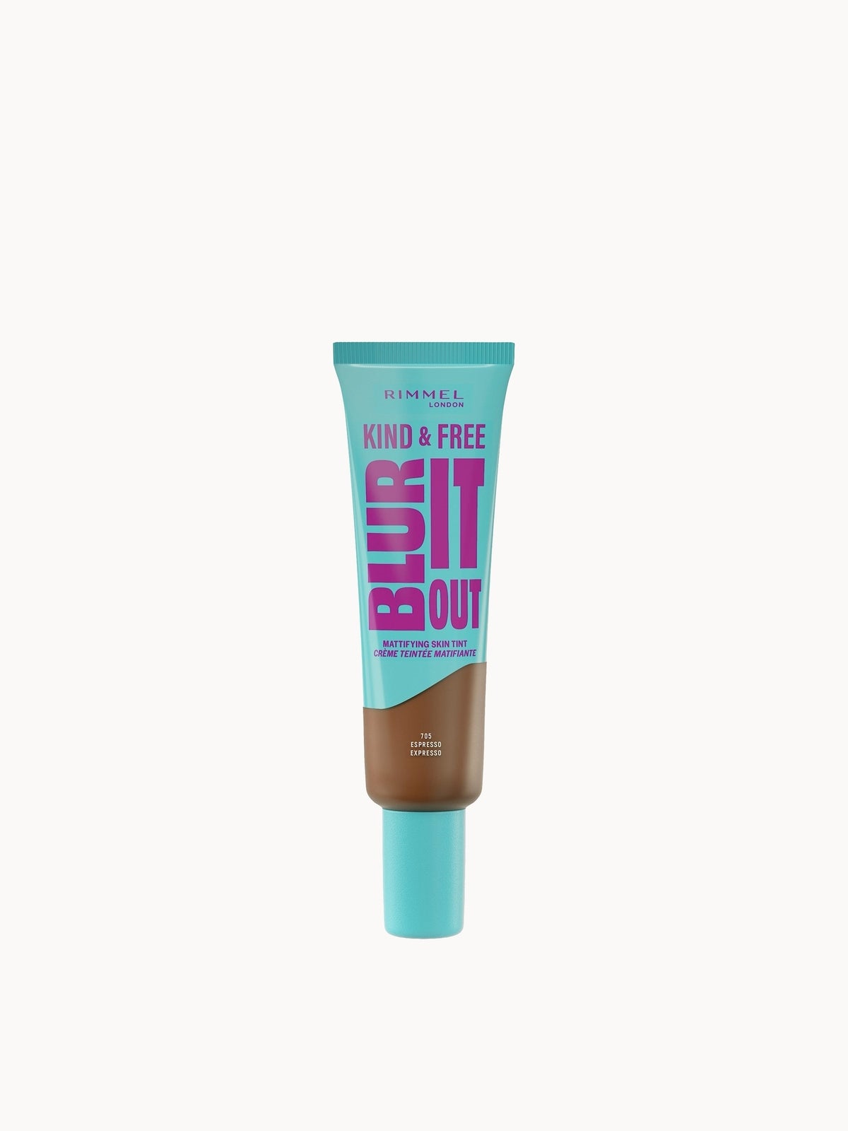 Rimmel London Kind & Free BLUR IT OUT Mattifying Skin Tint 30ml (Various Shades) - 705 Espresso