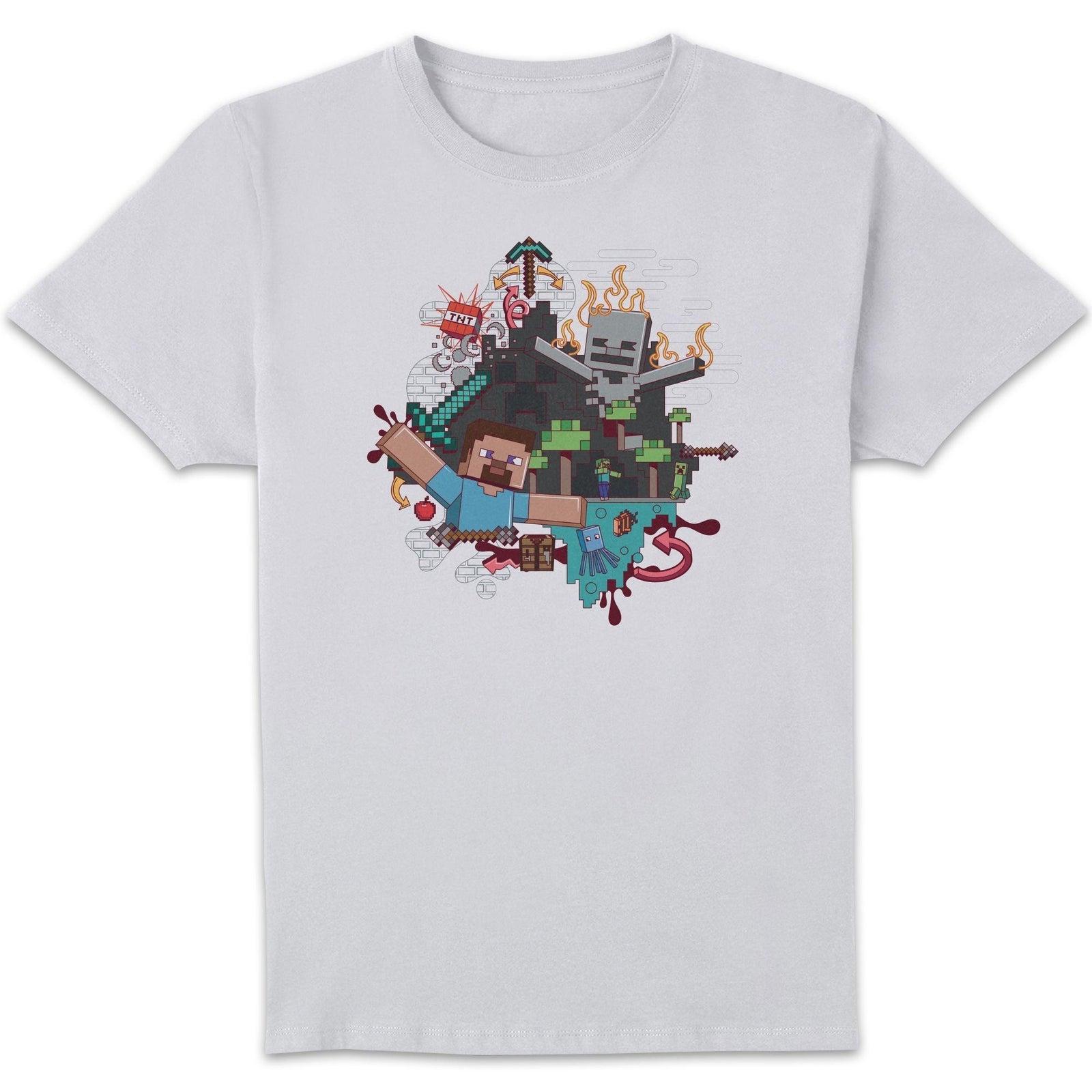 Minecraft Wall Art Unisex T-Shirt - White - 5XL