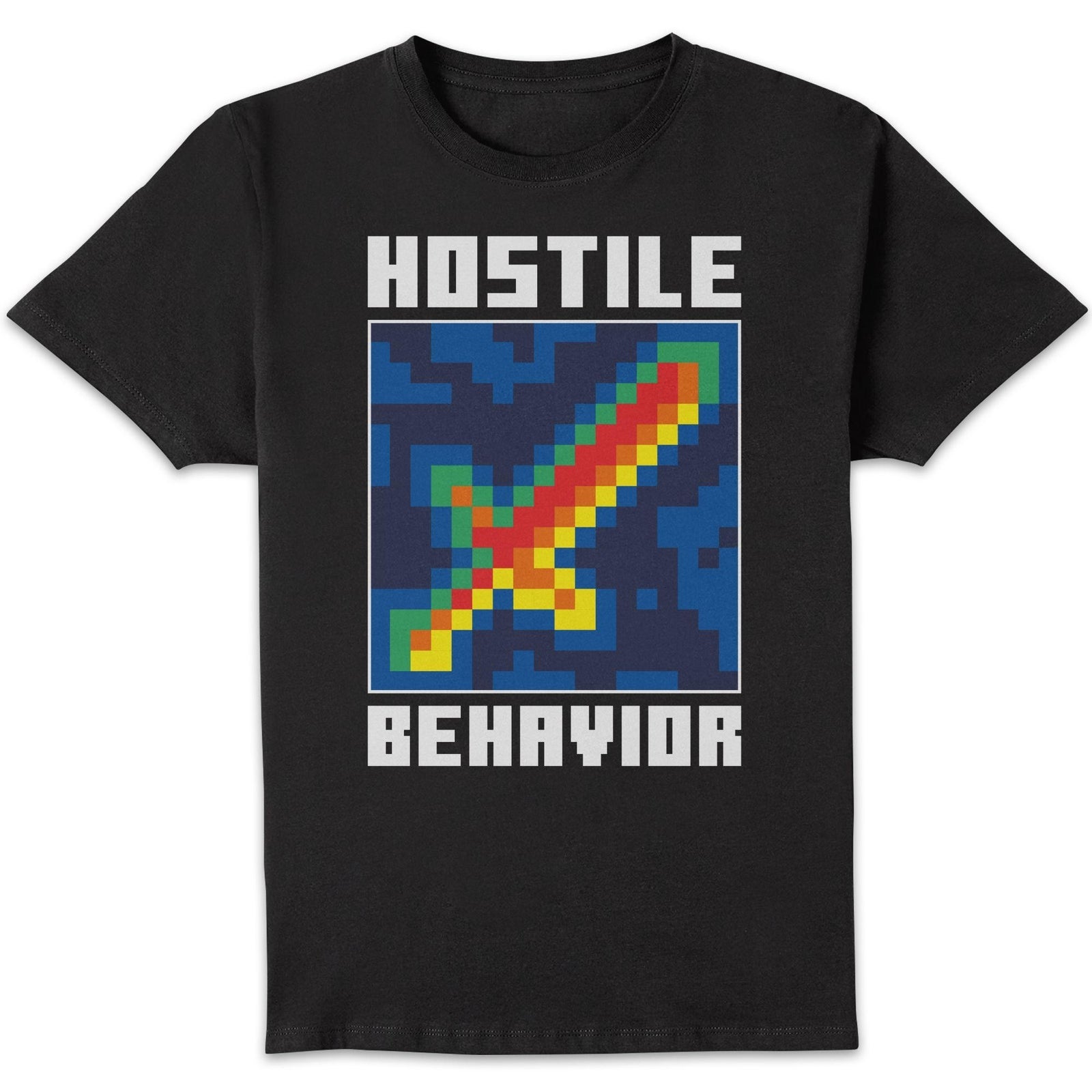 Minecraft Hostile Behavior Unisex T-Shirt - Black - 4XL
