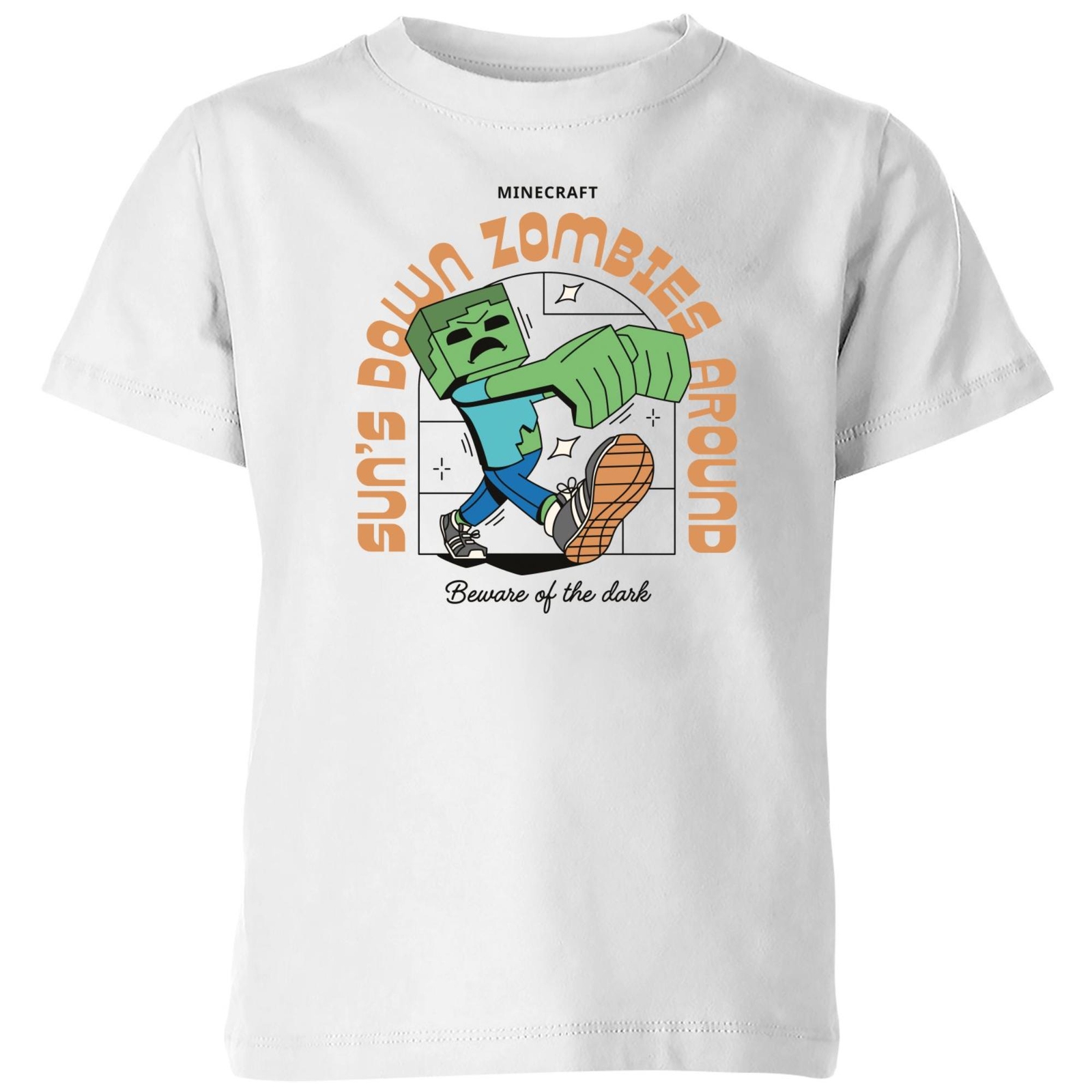 Minecraft Zombie Kids' T-Shirt - White - 5-6 Years