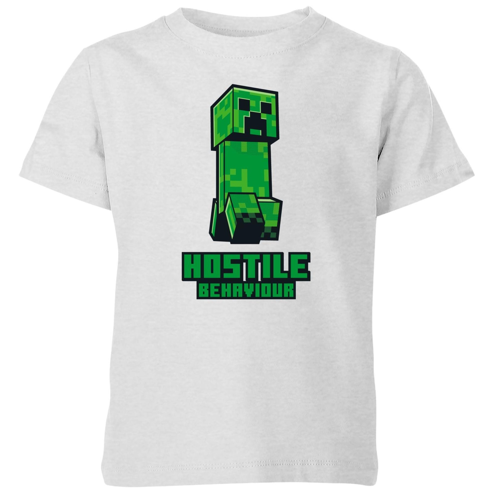 Minecraft Hostile Behaviour Kids' T-Shirt - Grey - 3-4 Years