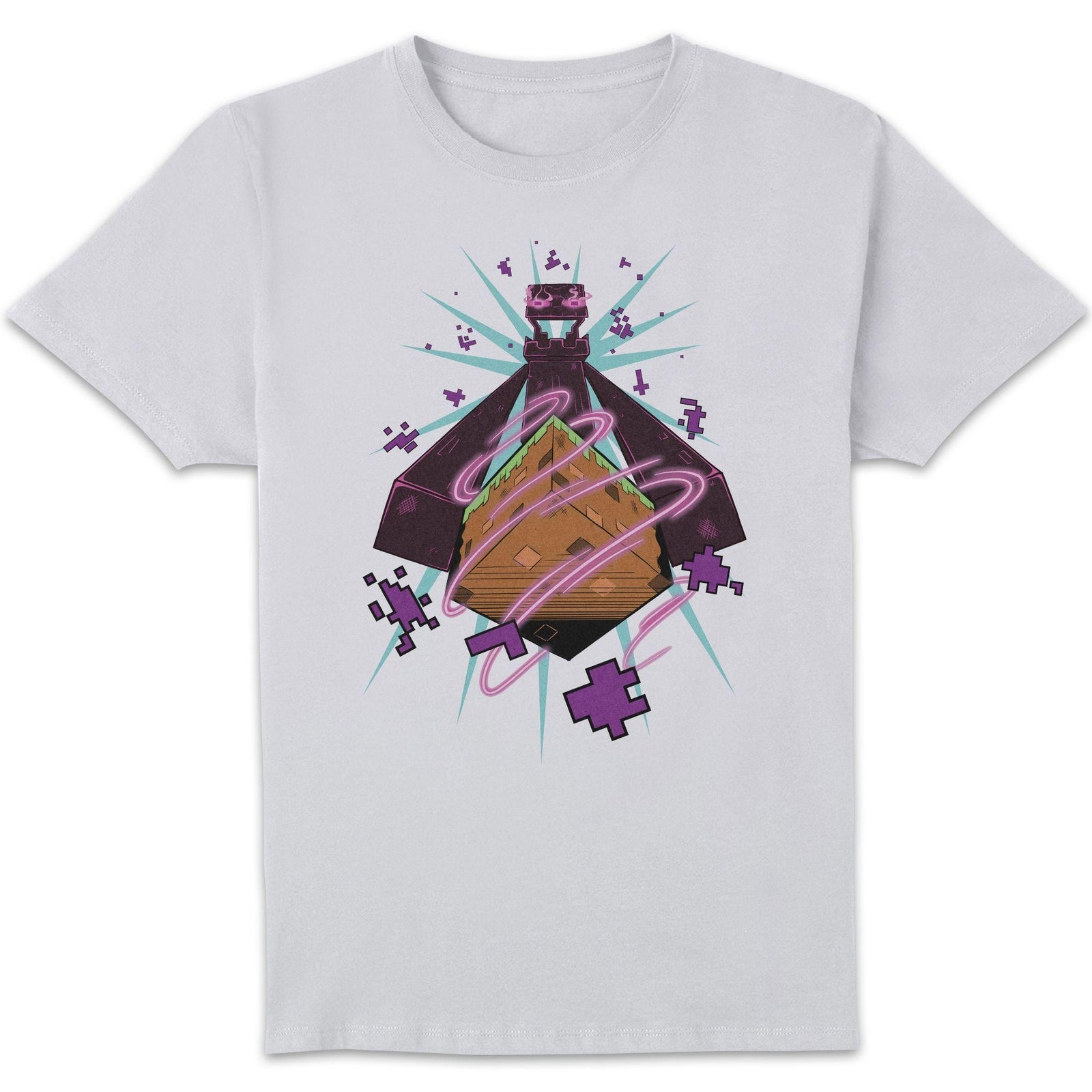 Minecraft Figure Unisex T-Shirt - White - 3XL