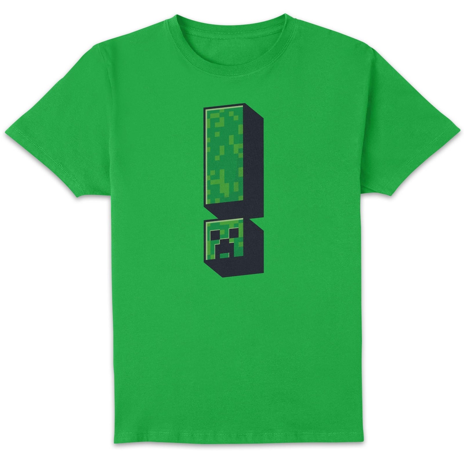 Minecraft Creeper Exclamation Unisex T-Shirt - Kelly Green - XXL