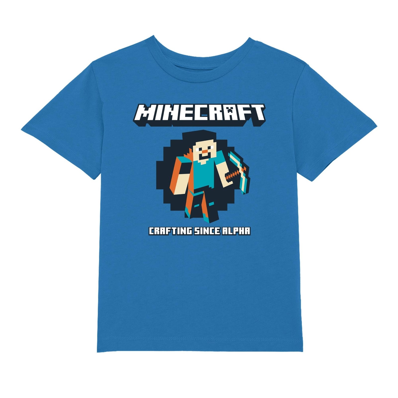Minecraft Crafting Since Alpha Kids' T-Shirt - Blue - 11-12 Years