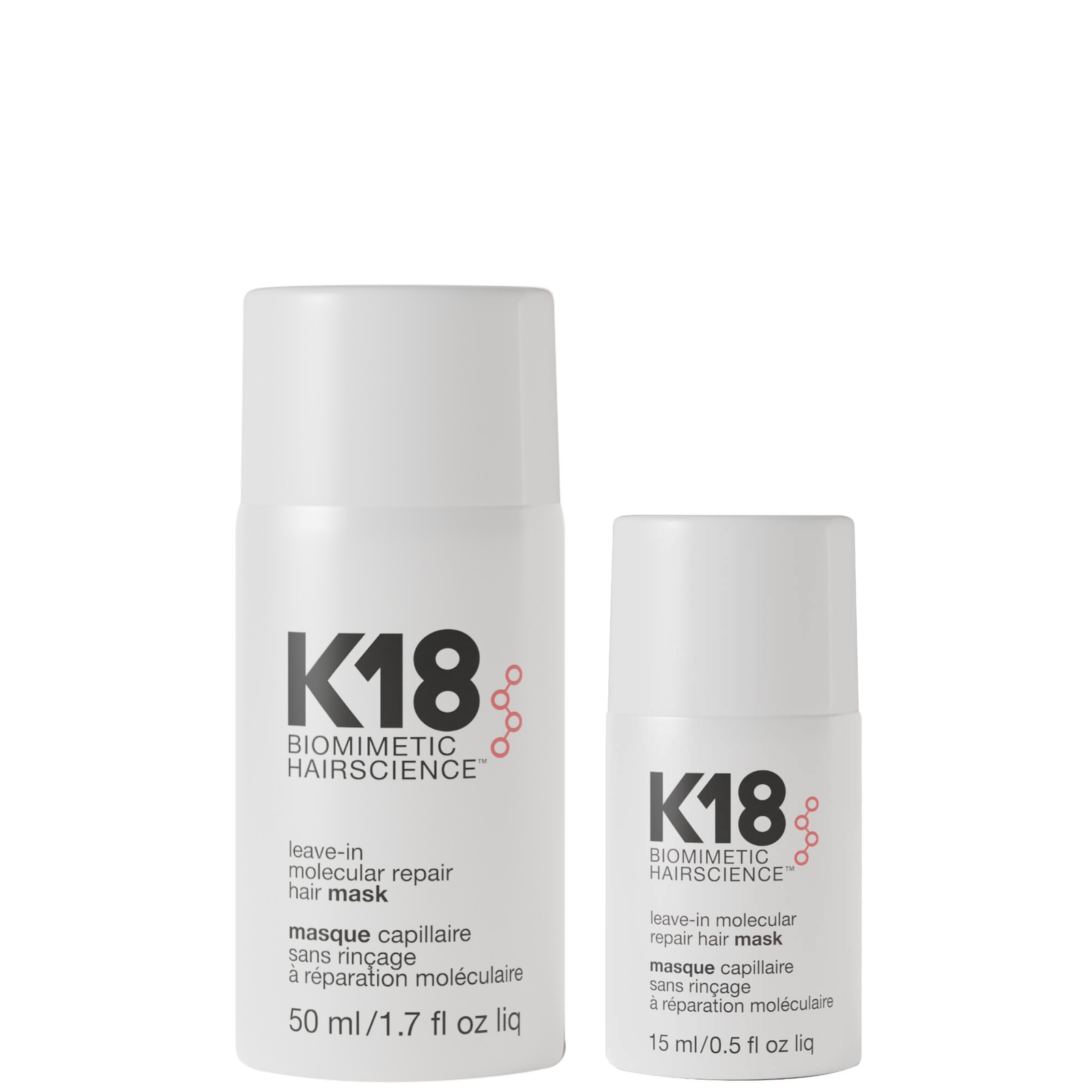 K18 Biomimetic Hairscience Molecular Mask Home & Away Bundle