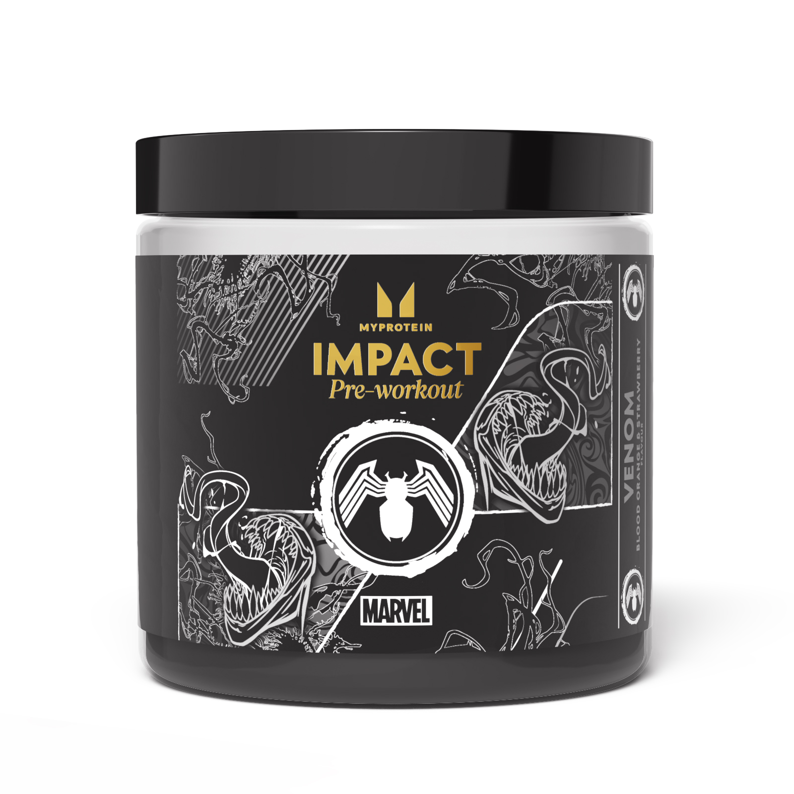 5059883523279 - Impact Pre-Workout – Venom – Blutorange und Erdbeere - 440g - 40Portionen - Marvel Venom - Blood Orange and Strawberry