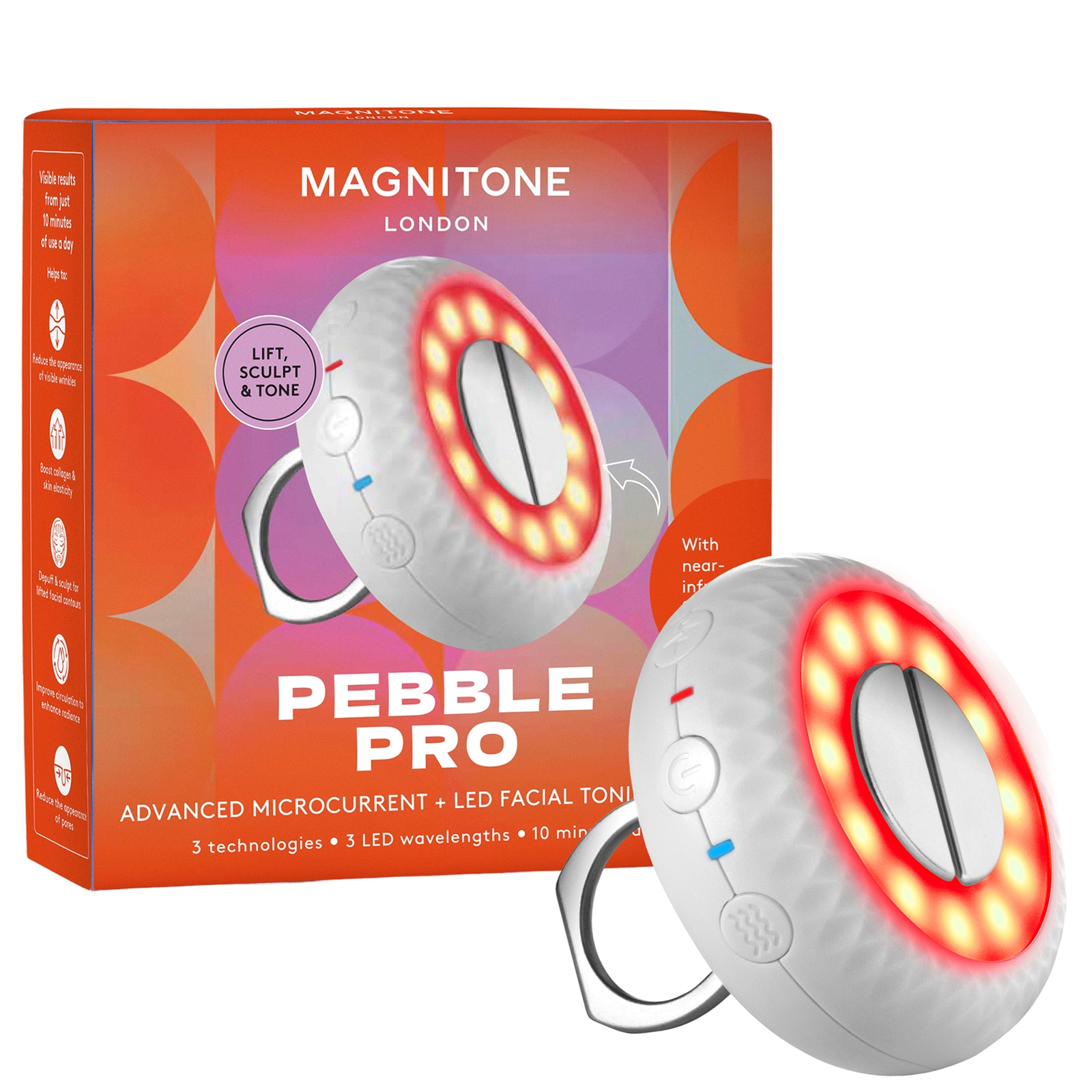Magnitone London Pebble Pro Advanced Microcurrent & Led Facial Toning Device