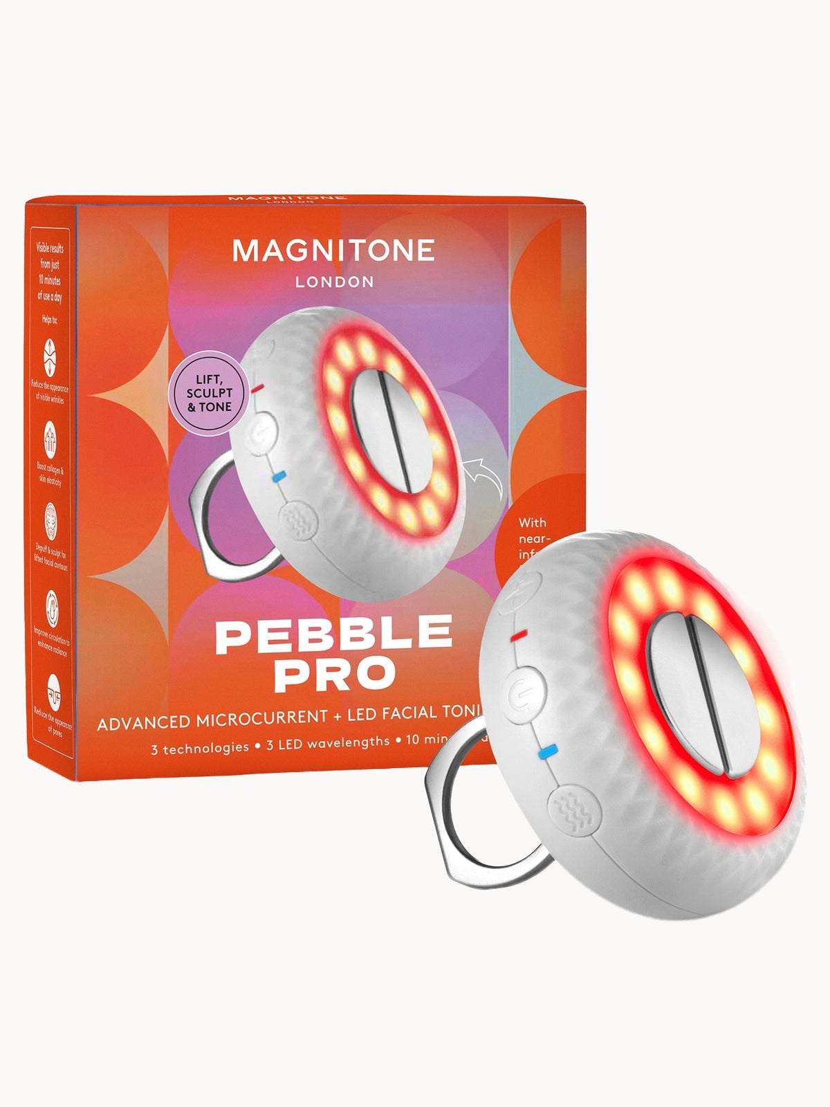 MAGNITONE London Pebble Pro Advanced Microcurrent & LED Facial Toning Device