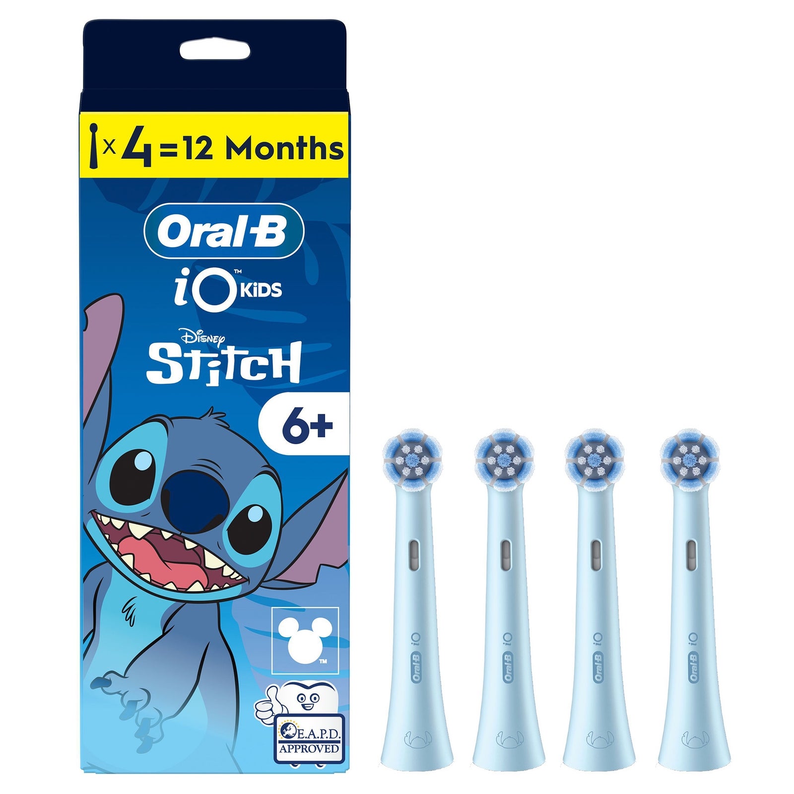 Oral-B iO Kids Disney Stitch Toothbrush Heads 4 Pack