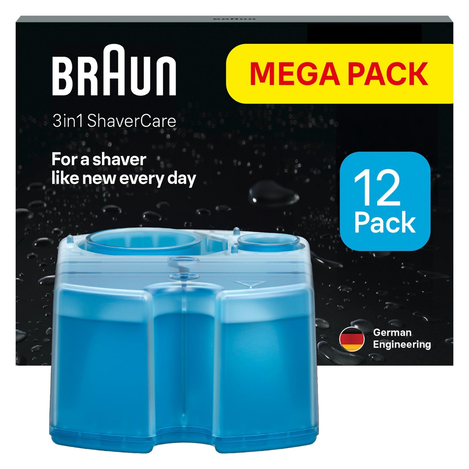 Braun Rasierer-Reinigungsstation Nachfüllkartuschen 12er-Pack: retailer-supplied image