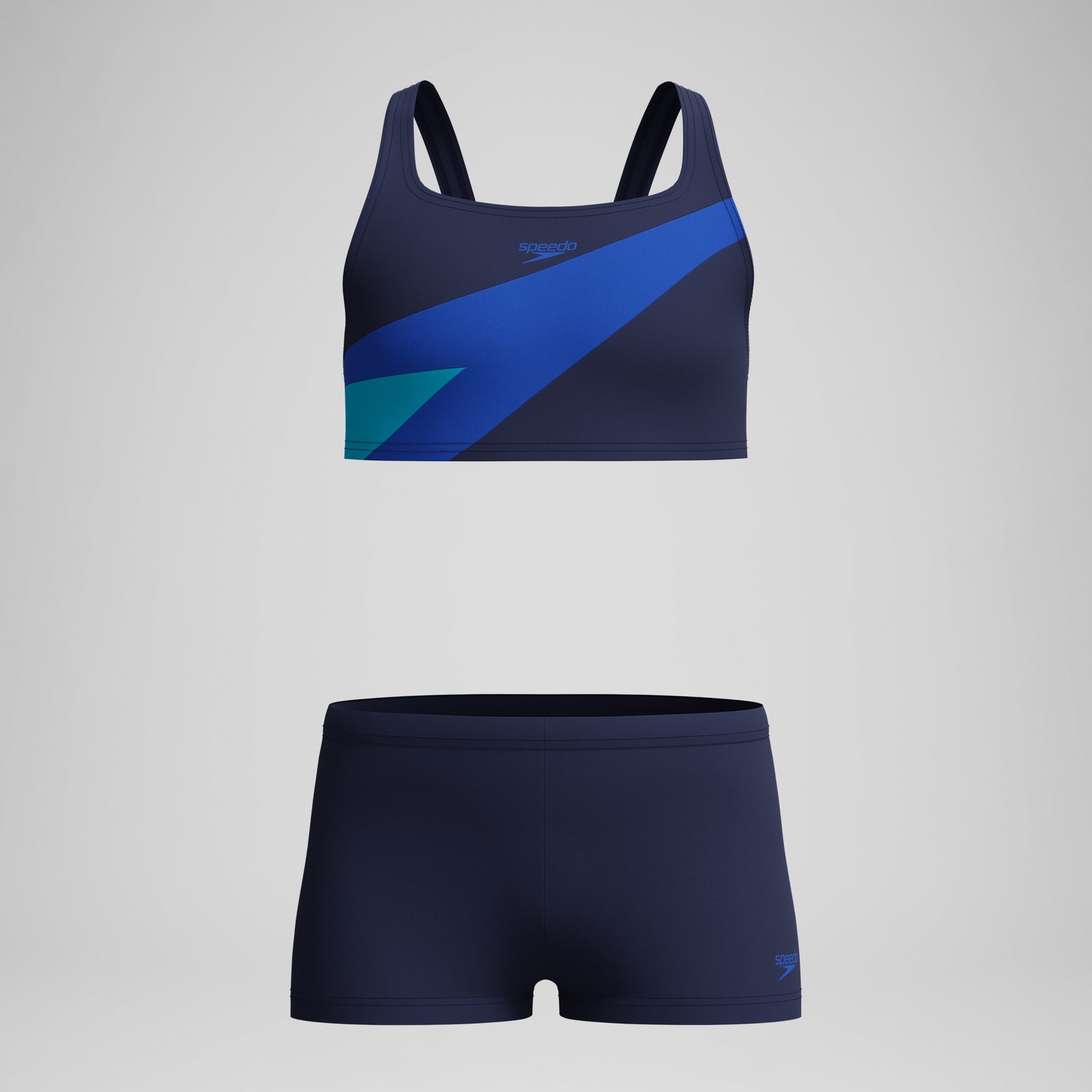 Girls Hyperboom Butterfly Back Bikini Set Navy/Blue