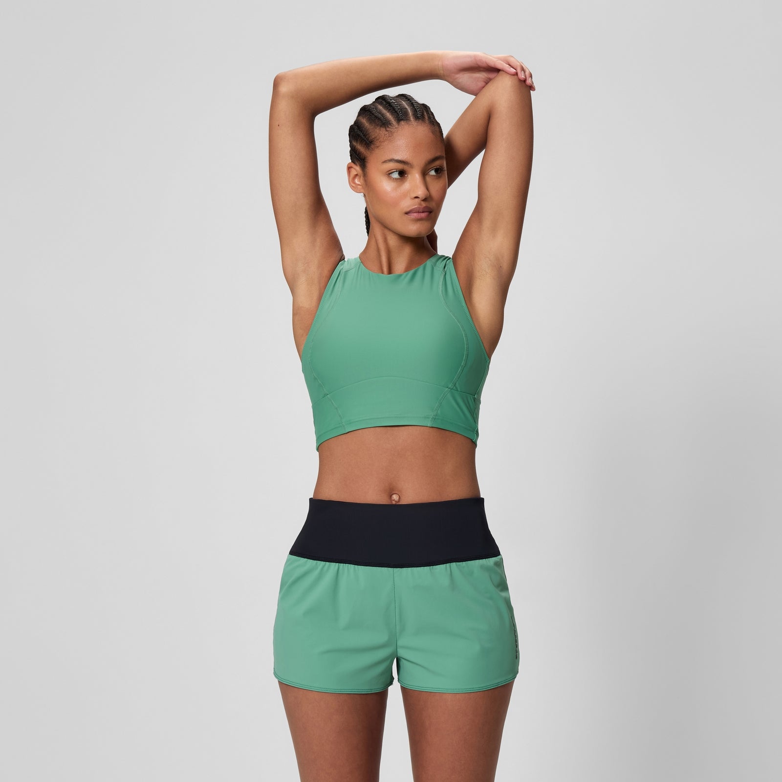 Women's Lookout Solid 12" Swim Shorts Green - 2XL