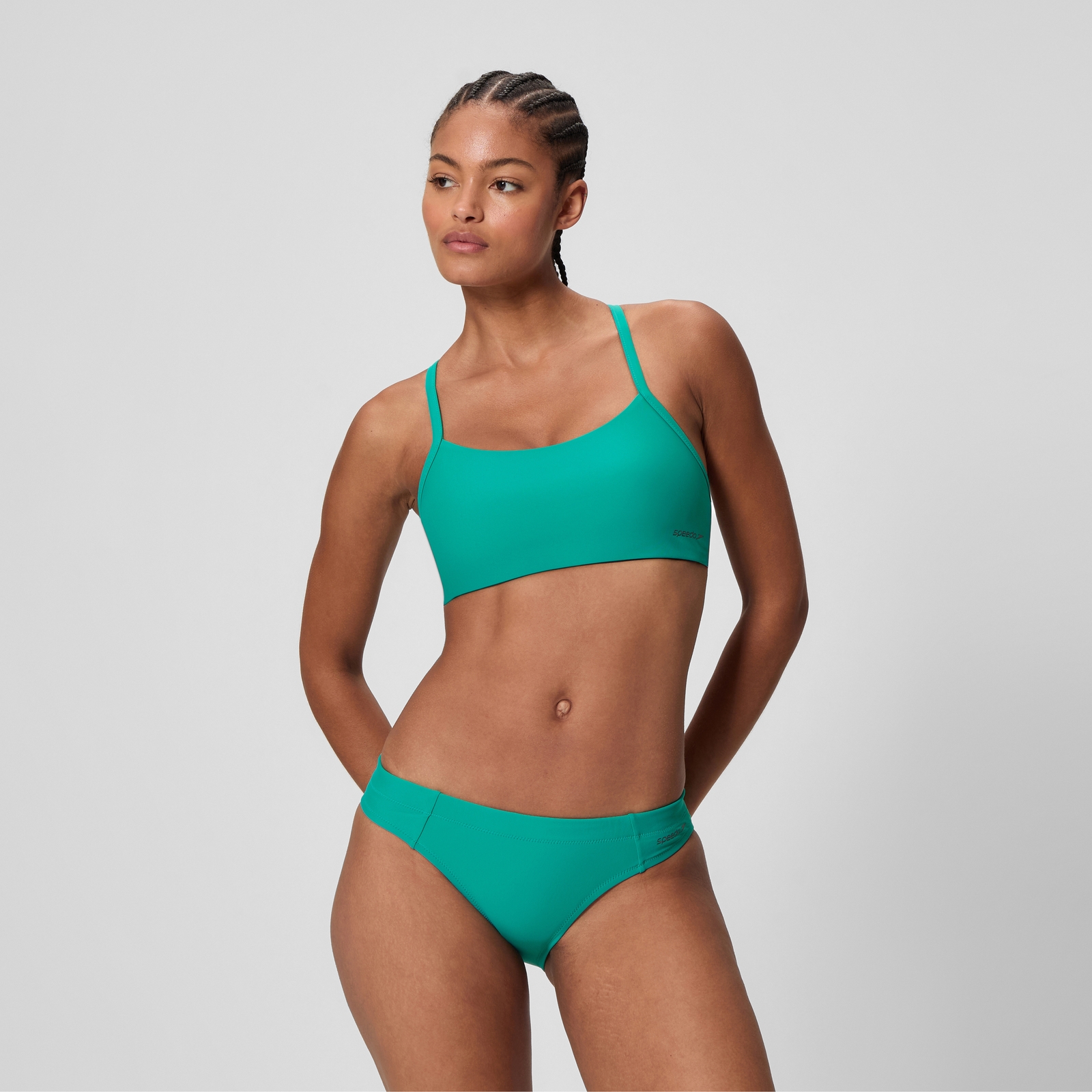 Women's Classic Bikini Bottom Teal - L