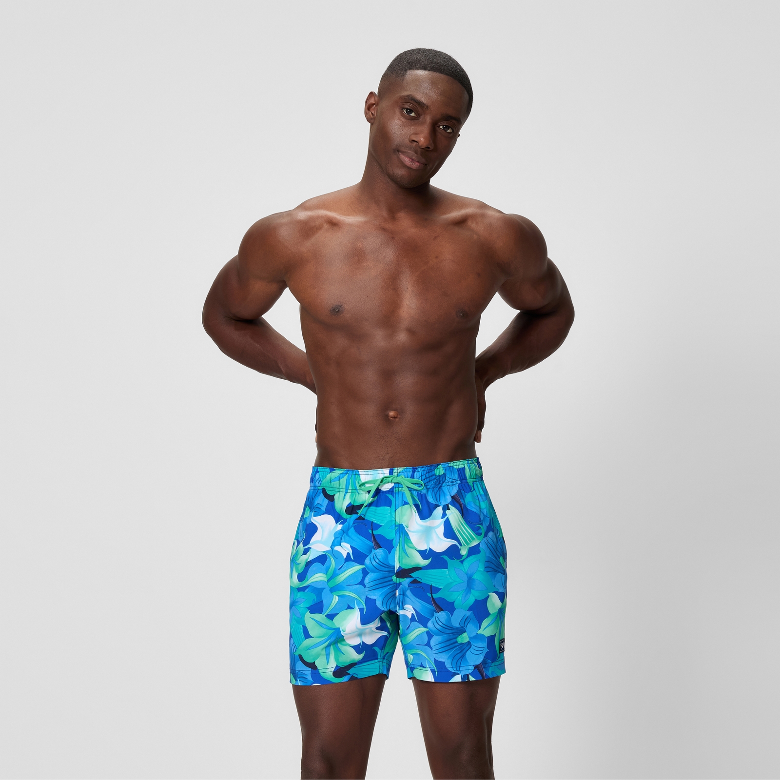 Men's Redondo Edge Printed 16" Swim Shorts Blue