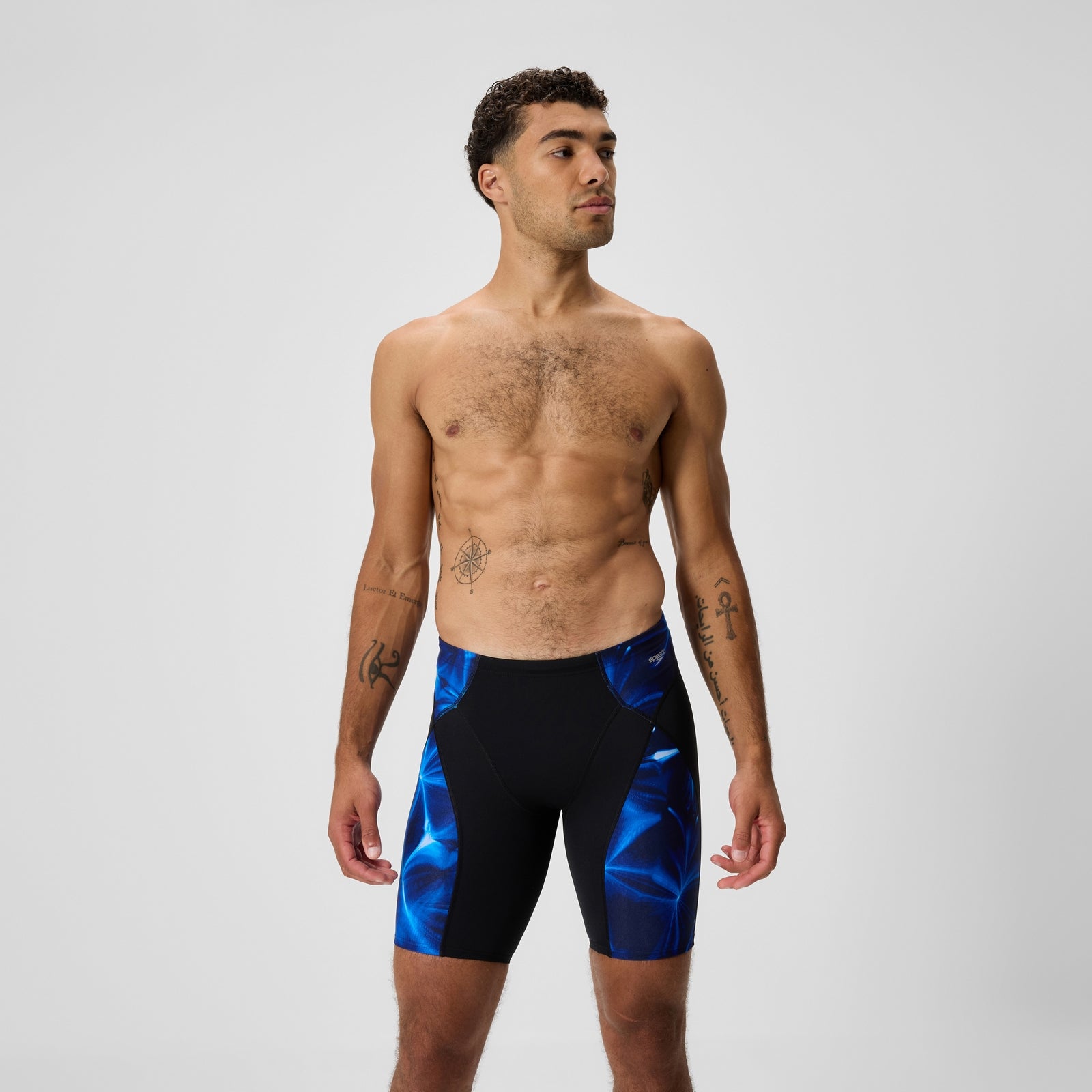 Speedo Herren Endurance+ Max Kompressions-Schwimmhose Schwarz/Blau