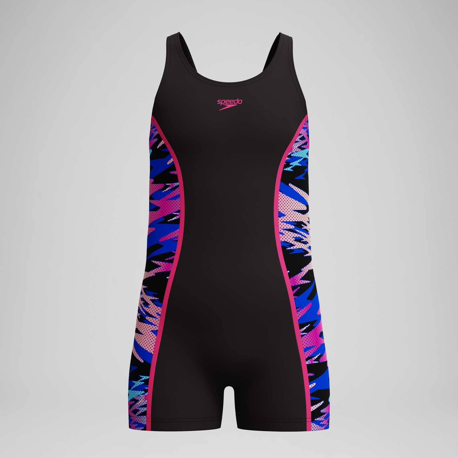 Girls Hyperboom Splice Muscleback Legsuit Black/Pink