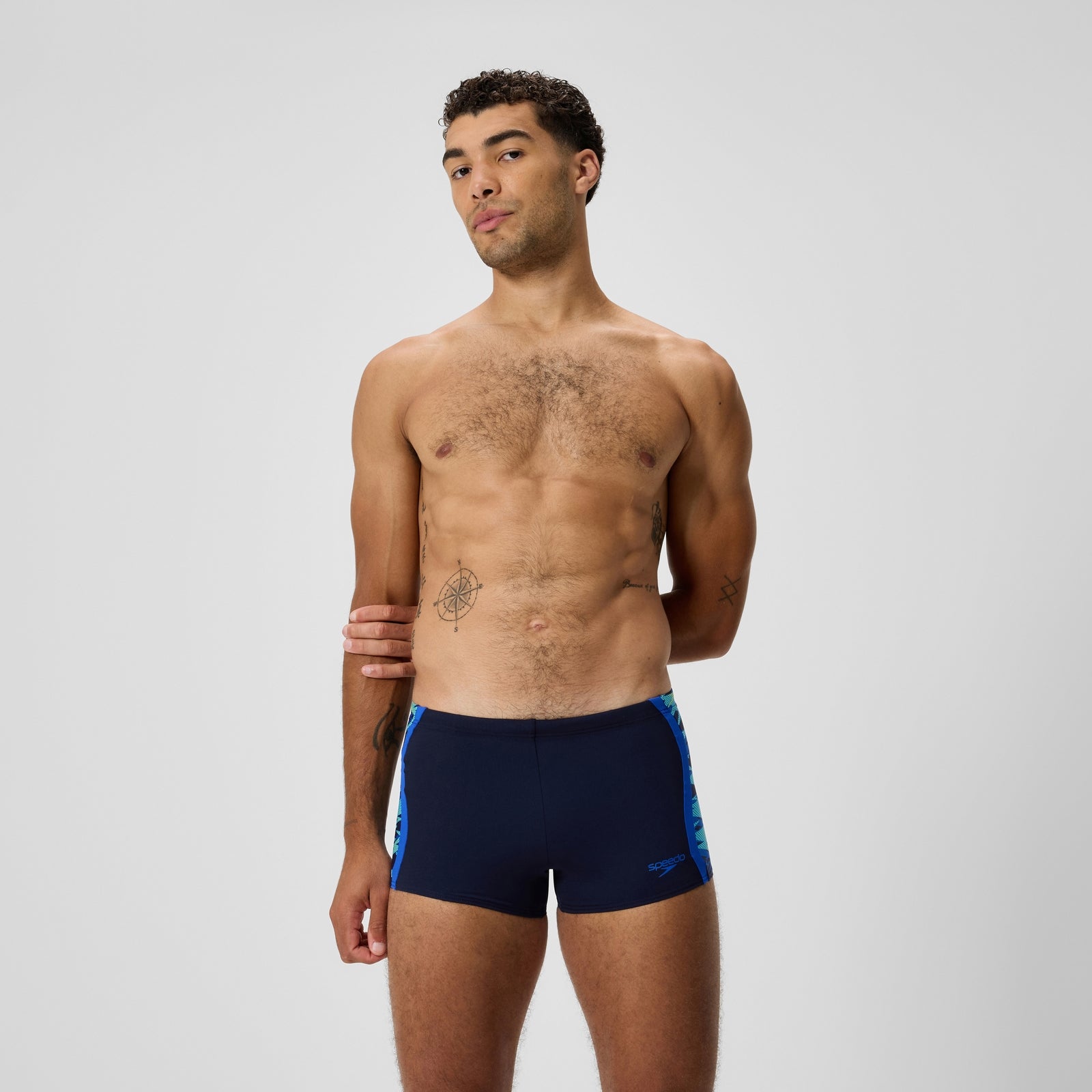 Speedo Herren Hyperboom Aquashorts Mit Passe Marineblau/Blau