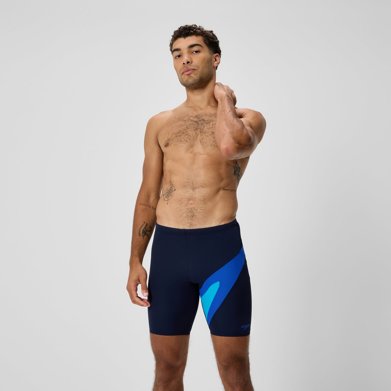 Herren Hyperboom Schwimmhose Marineblau/Blau