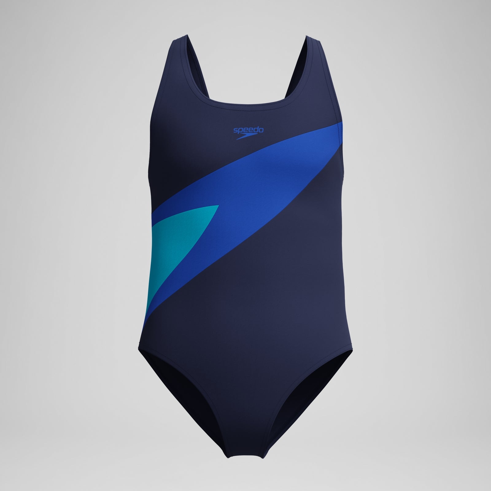 Mädchen Hyperboom Butterfly Back Badeanzug Marineblau/Blau