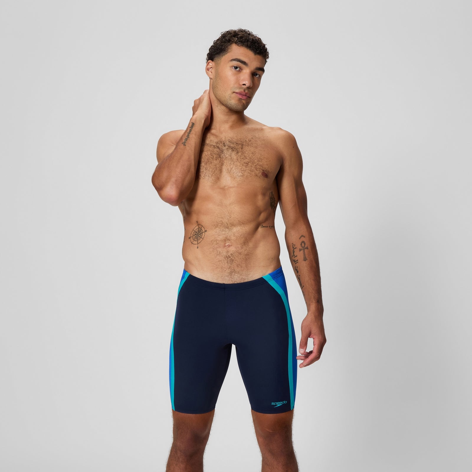 Speedo Herren Schwimmhose Mit Passe Marineblau/Blau