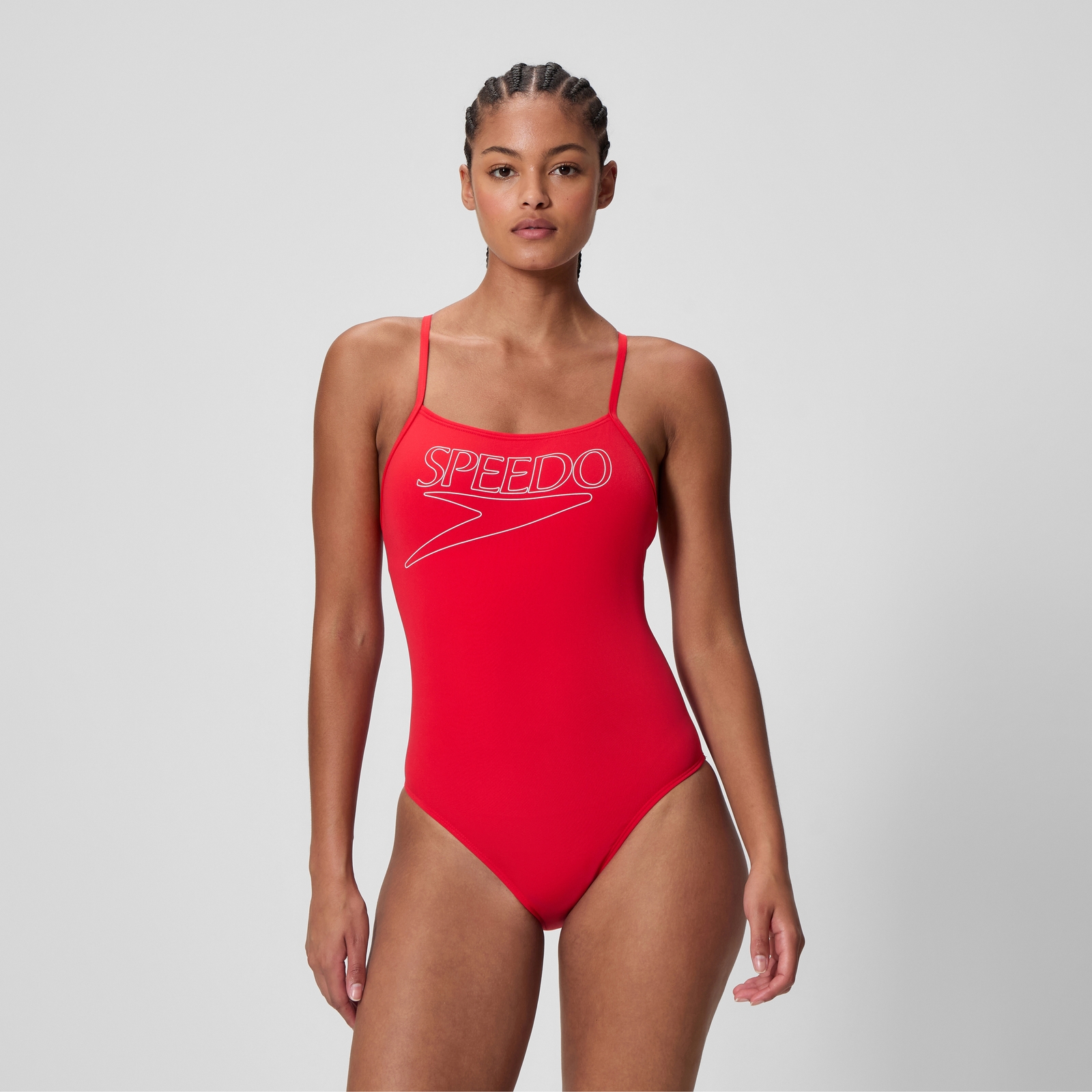 Women's Endurance+ Logo Thinstrap Swimsuit Red