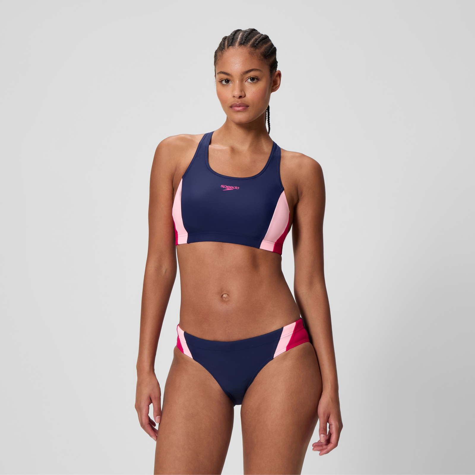 Women's Colourblock Splice 2.0 Bikini Set Navy/Pink