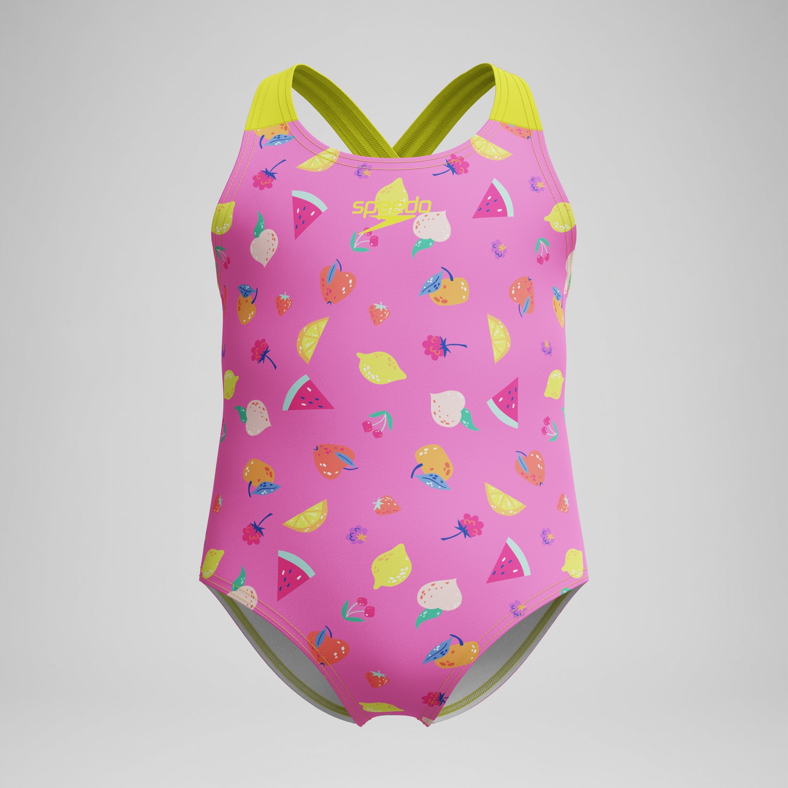 Infant Girls Printed Crossback Swimsuit Pink