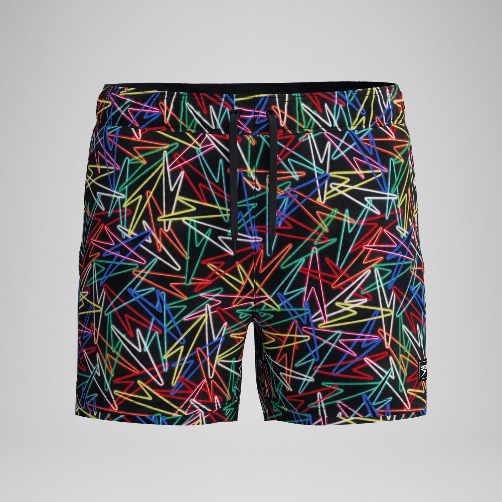 Speedo Herren Redondo Edge Badeshorts 35 cm Mit Print Schwarz/Rot