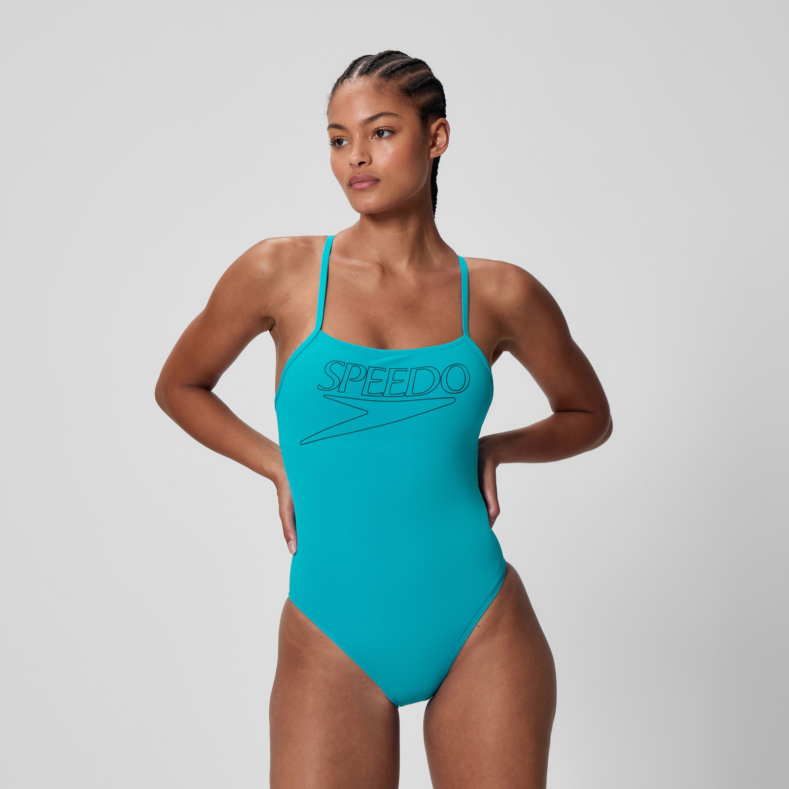 Women's Endurance+ Logo Thinstrap Swimsuit Blue