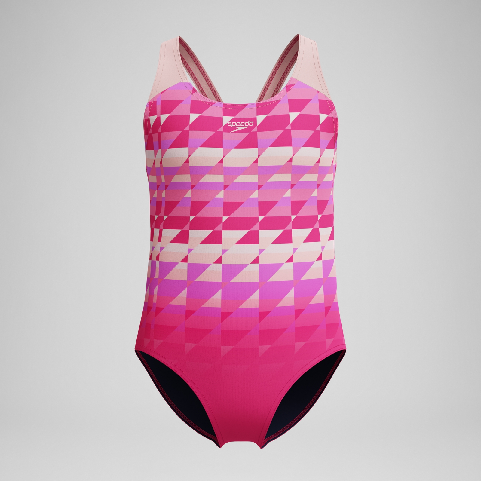 Girls Printed Splashback Swimsuit Pink