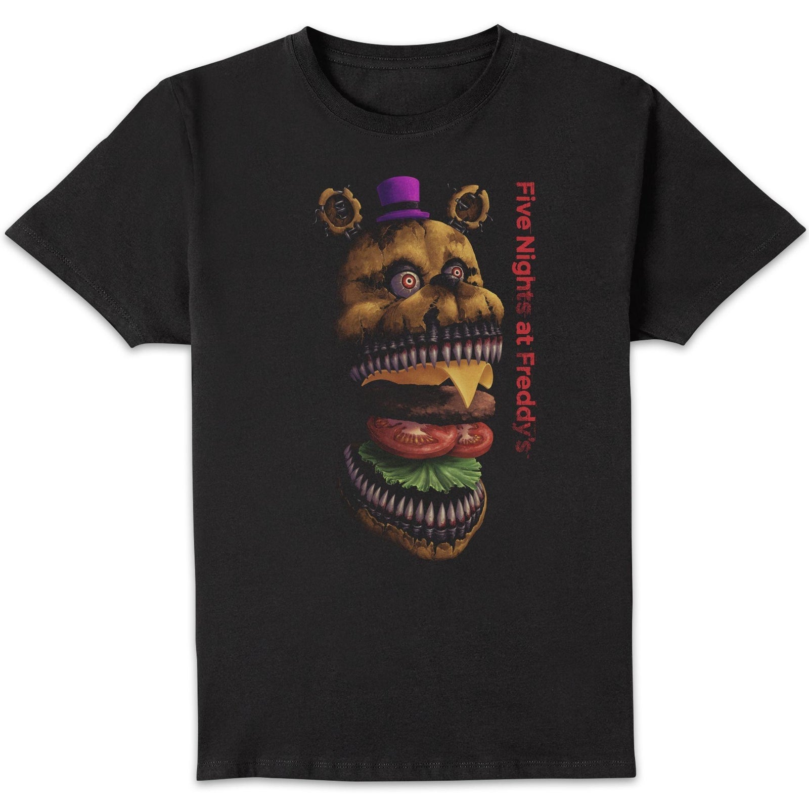 Five Nights at Freddy's Midnight Snack Burger Unisexe T-shirt - Noir