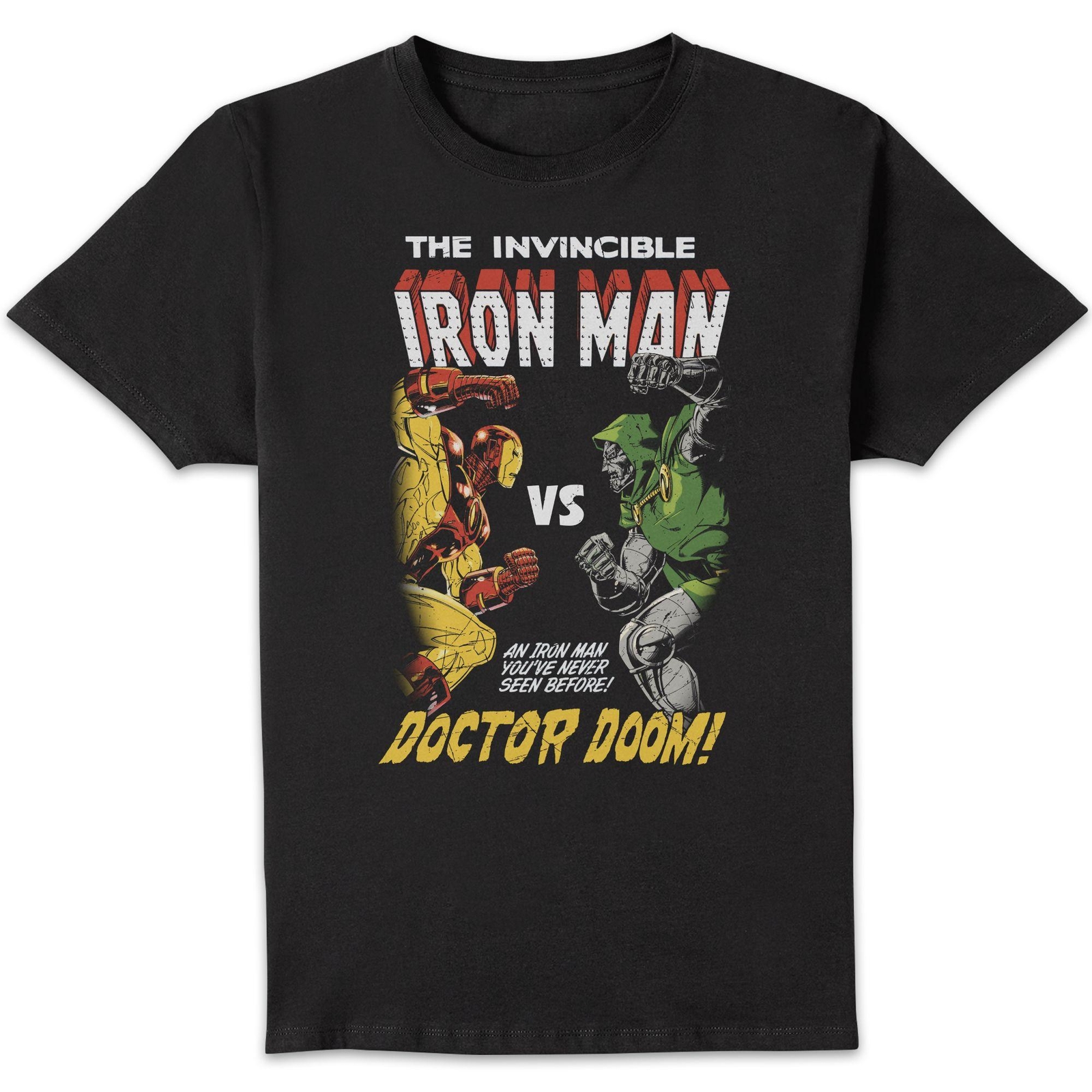 Marvel Iron Man Vs. Doom Unisex T-Shirt - Black - 4XL