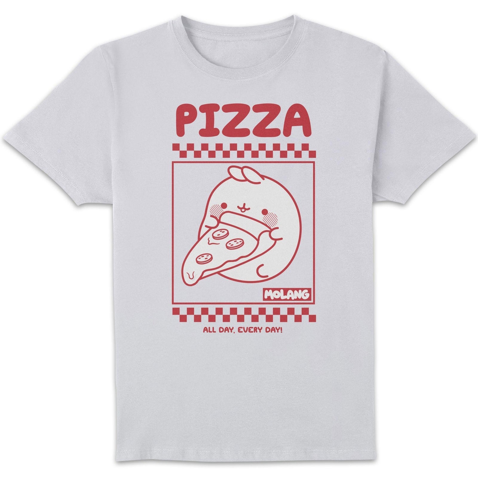 Molang Pizza Box Unisex T-Shirt - White - M