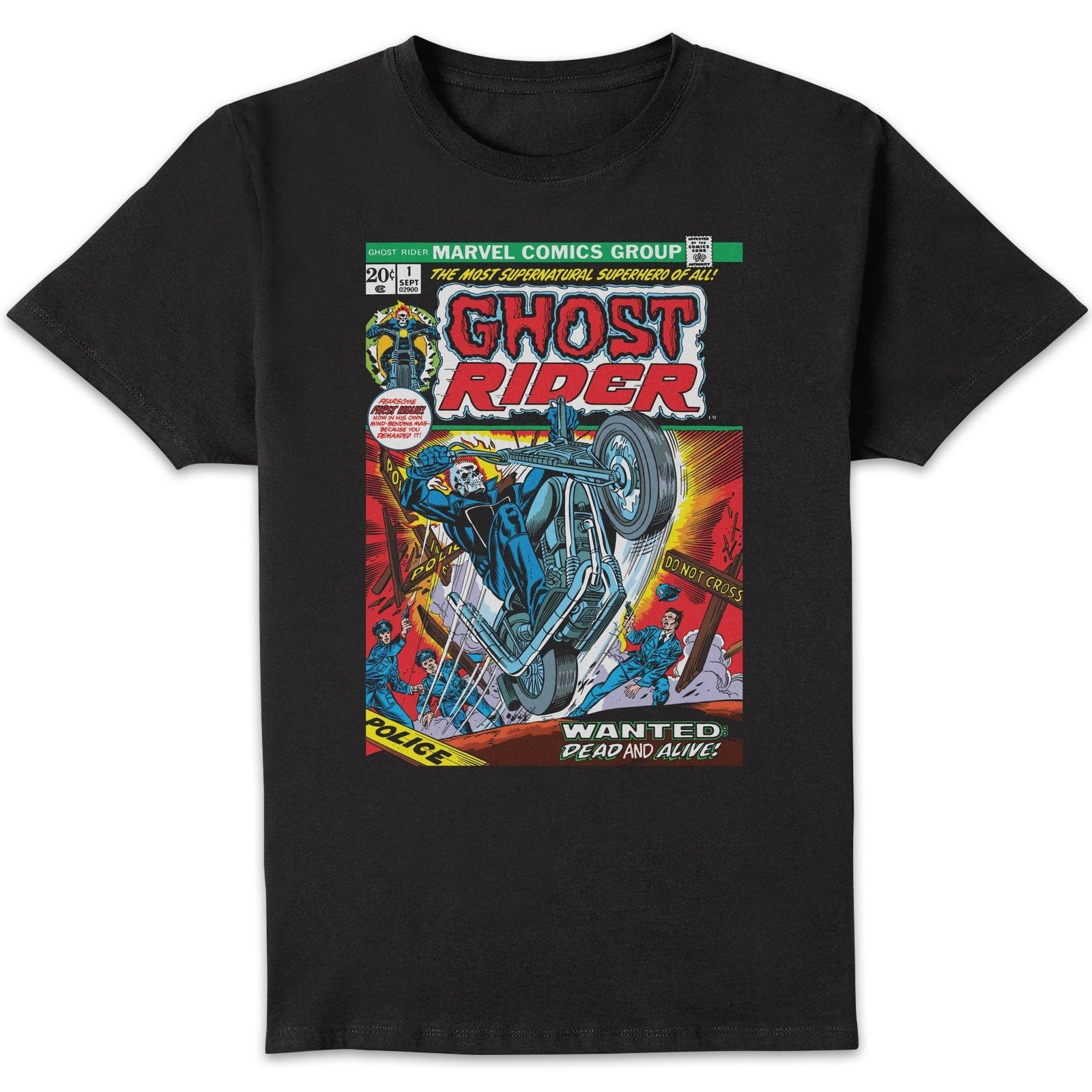 Marvel Ghost Rider Wanted Dead And Alive Unisex T-Shirt - Black - 3XL