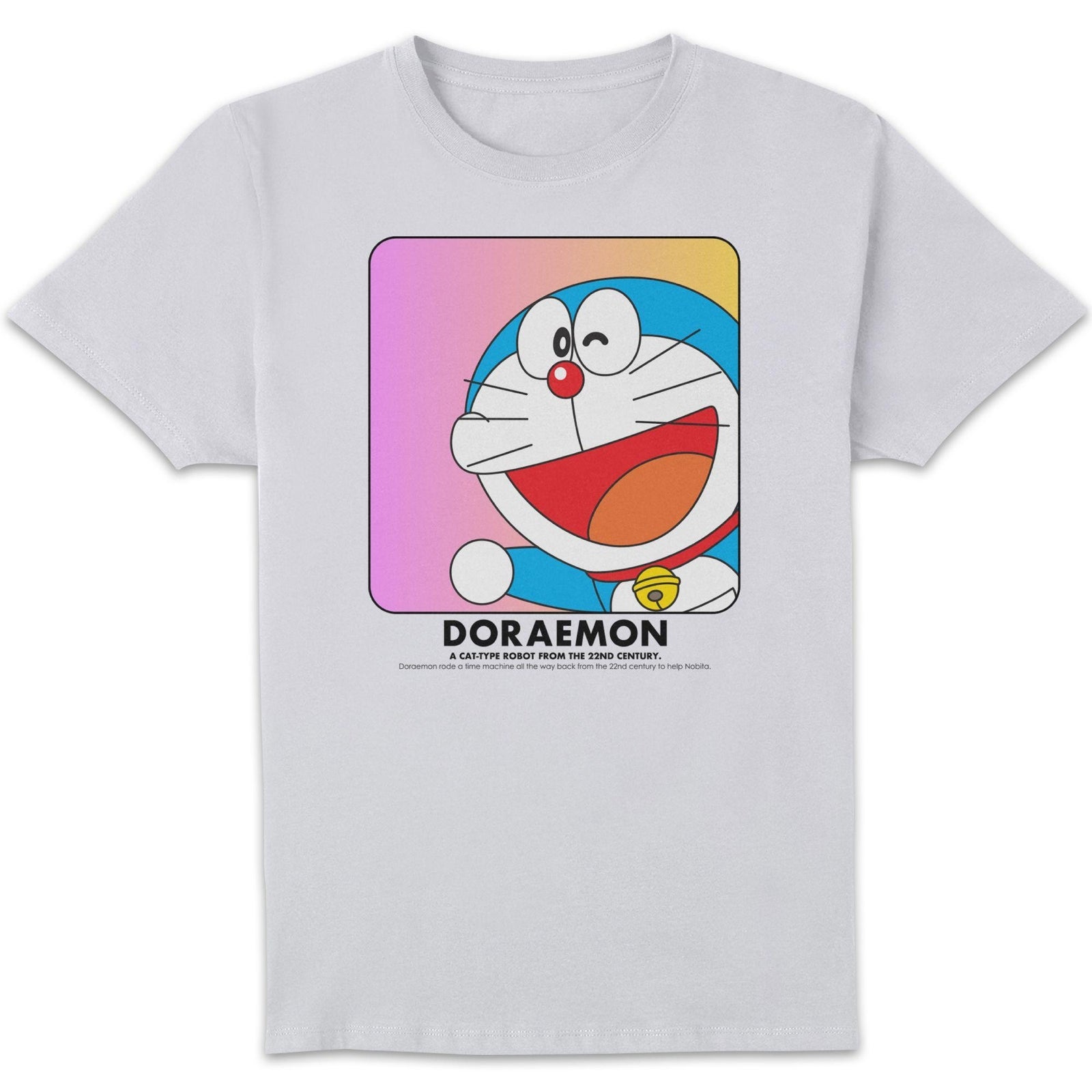 Doraemon Face In Box Unisex T-Shirt - White - XL