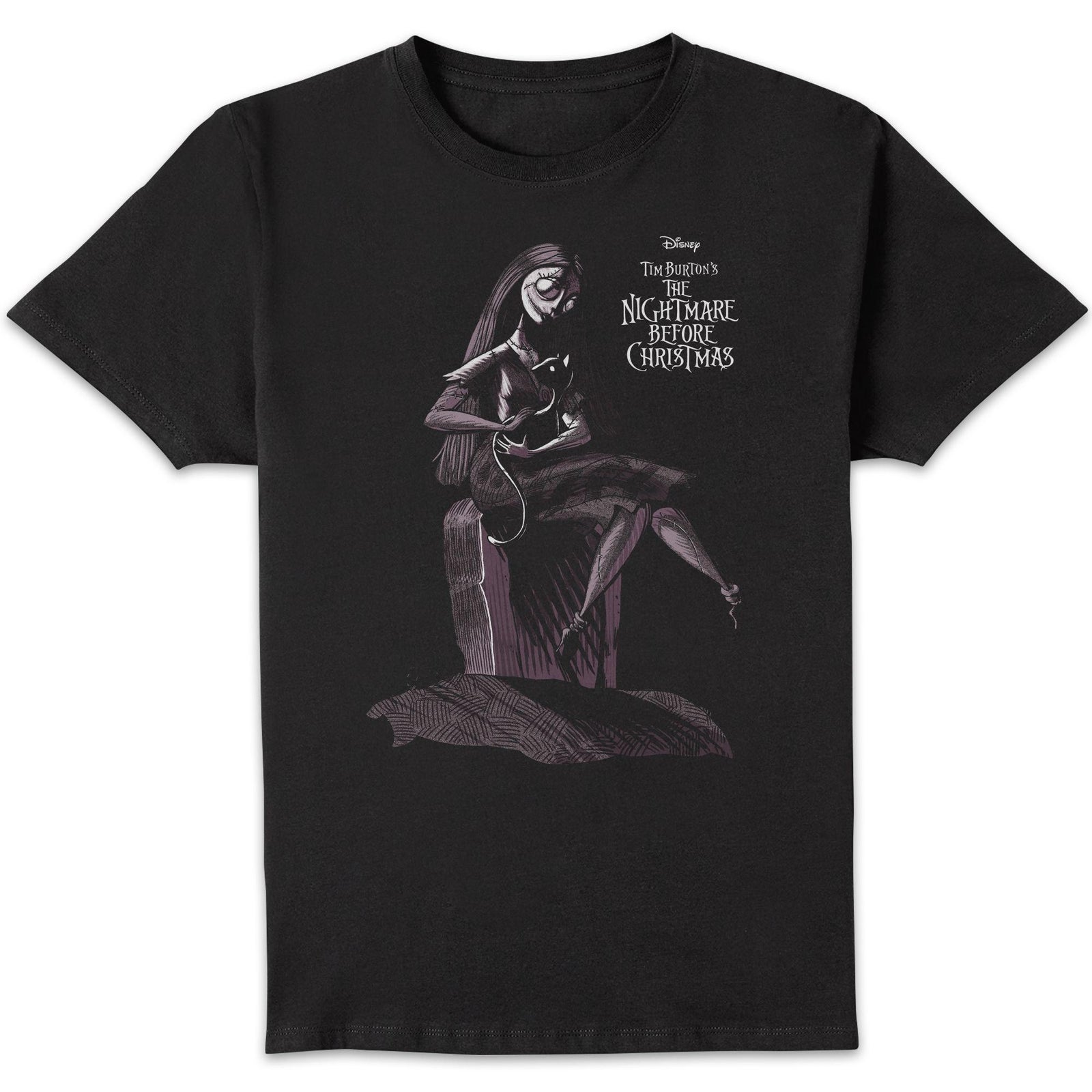 The Nightmare Before Christmas Sally Cat Unisexe T-shirt - Noir