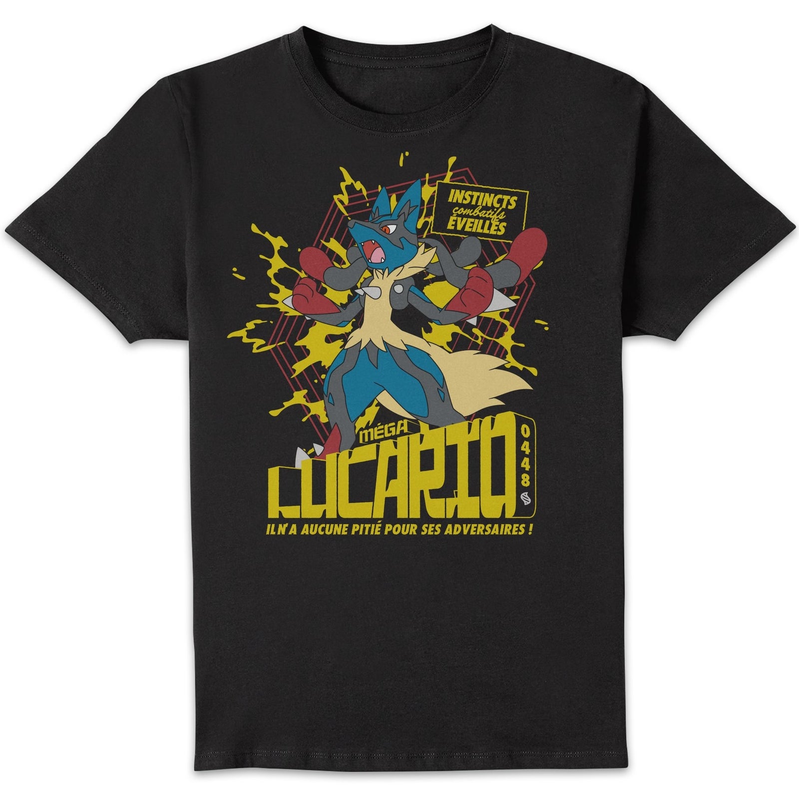 Pokémon Mega Lucario Unisexe T-shirt - Noir