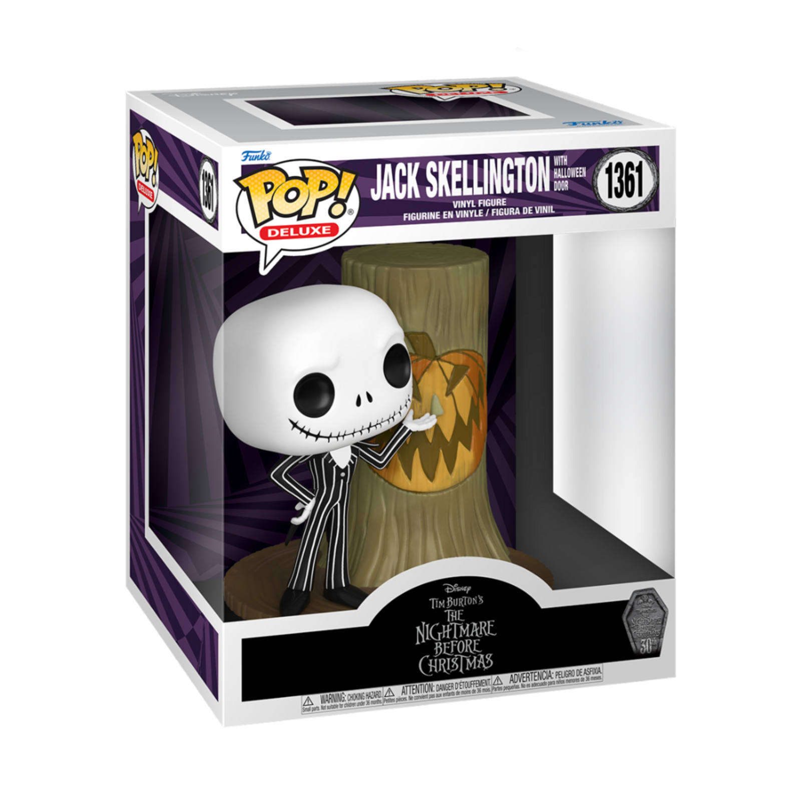 Image of Disney The Nightmare Before Christmas Jack Skellington Funko Pop! Deluxe Vinyl Figure with Halloween Town Door