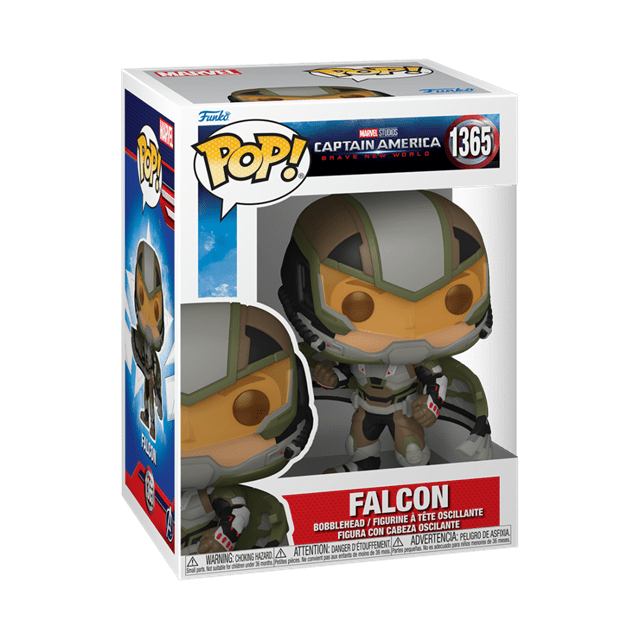 Image of Captain America Black and White Falcon Funko Pop! Marvel Comics Vinyl Figure