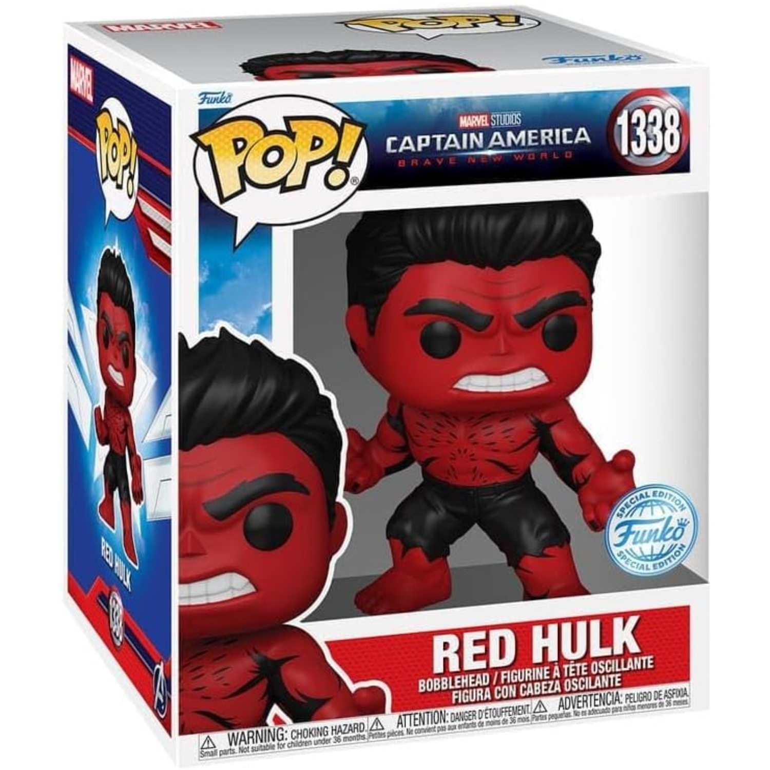 Image of Marvel Captain America Black and White Red Hulk Funko Pop! Vinyl Figure (Retro)