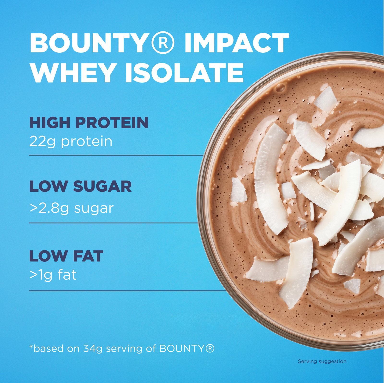 Myprotein Impact Whey Isolate Powder - 1.02kg - 30servings - Bounty